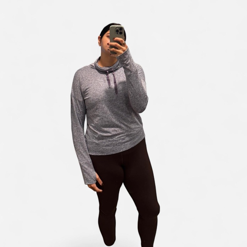 Grey/purple Long Sleeve Hoodie